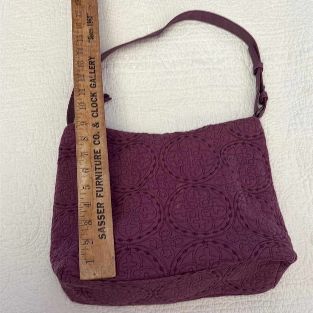 Initials inc Purple Embroidered Women's Shouldet Bag